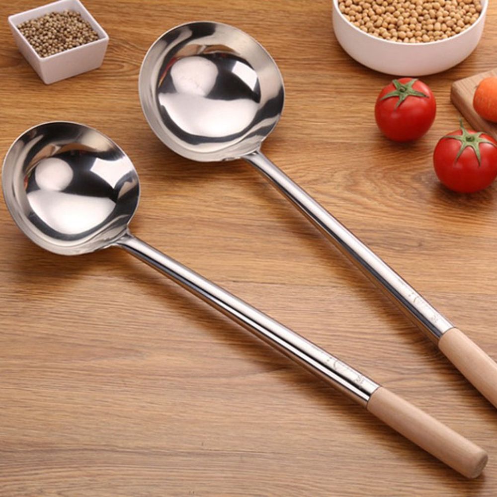 Stainless Steel Long Handle Ladle Spoon Big Soup Ladle Cooking Spoon Useful Kitchen Cooking Tool Utensil Tool