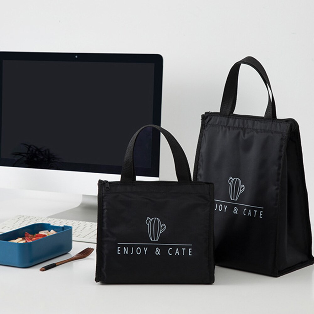 Portable Lunch Box Tote Cooler Bag Contracted Style Lunch Container For Men Women