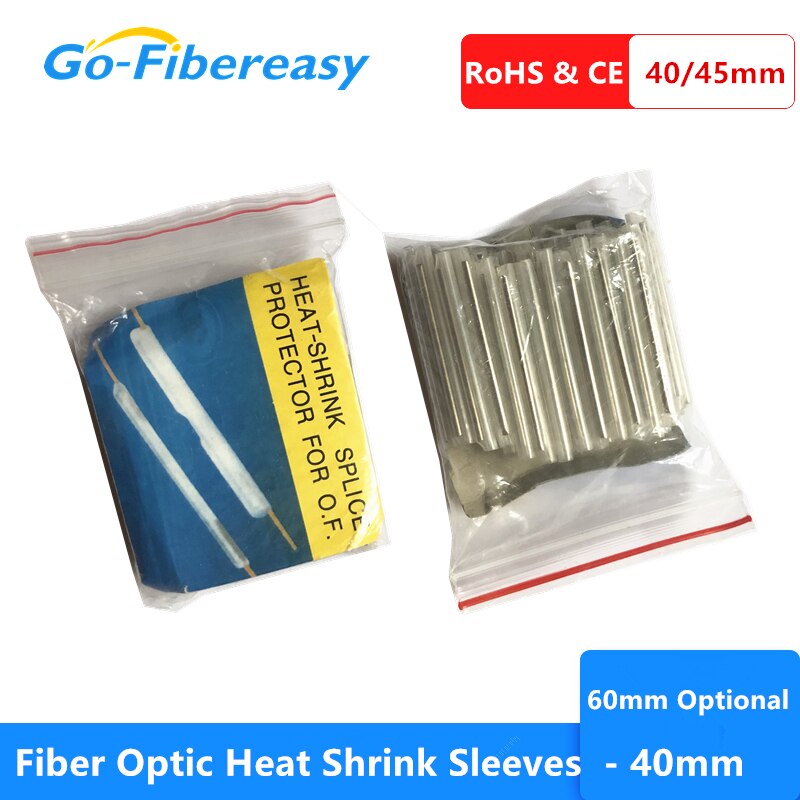200 teile/los Fiber Optik Schrumpf Ärmeln 40mm Fiber Optik kabel schutz Hülse Schrumpfen rohr