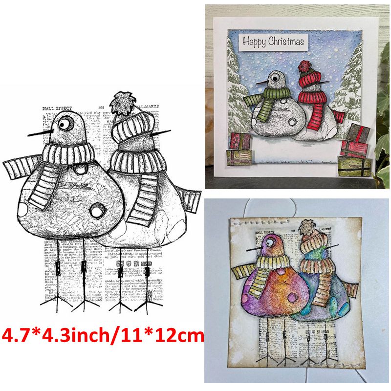 Clear Stamps Adorable Alpaca Penguin Cat Wolf Bird Complex Word Code Flower Tea DIY Scrapbooking Craft Cards: 11