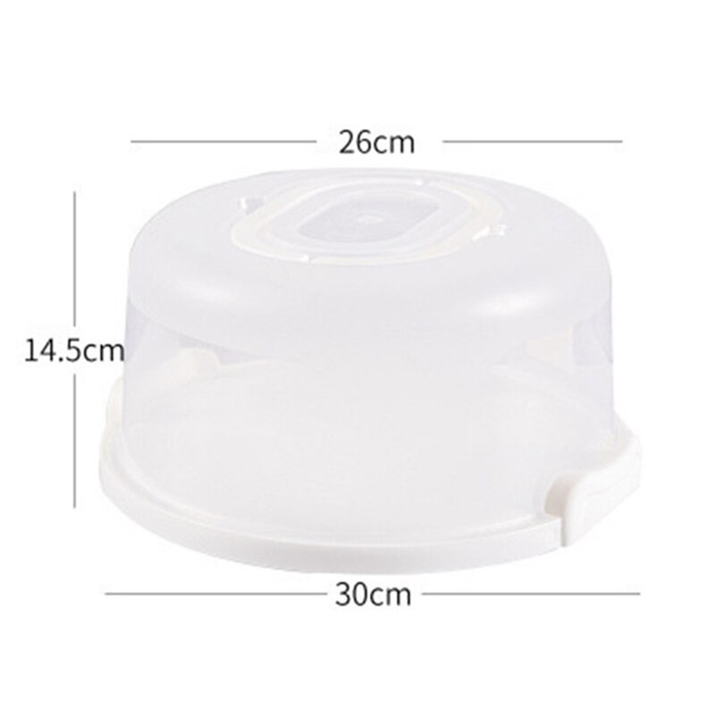6/8/10 Inch Cake Carrier Portable Plastic Pastry Storage Box Dessert Container Cover Case Fruits Vegetables Storage Boxs: 10inch White
