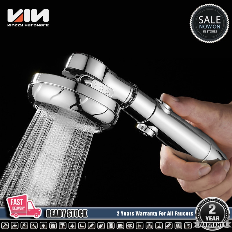 Hand-held Rainfall Shower Head Adjustable High Pressure Bathroom Accessories Portable Removable Bath Water Filtration Showerhead