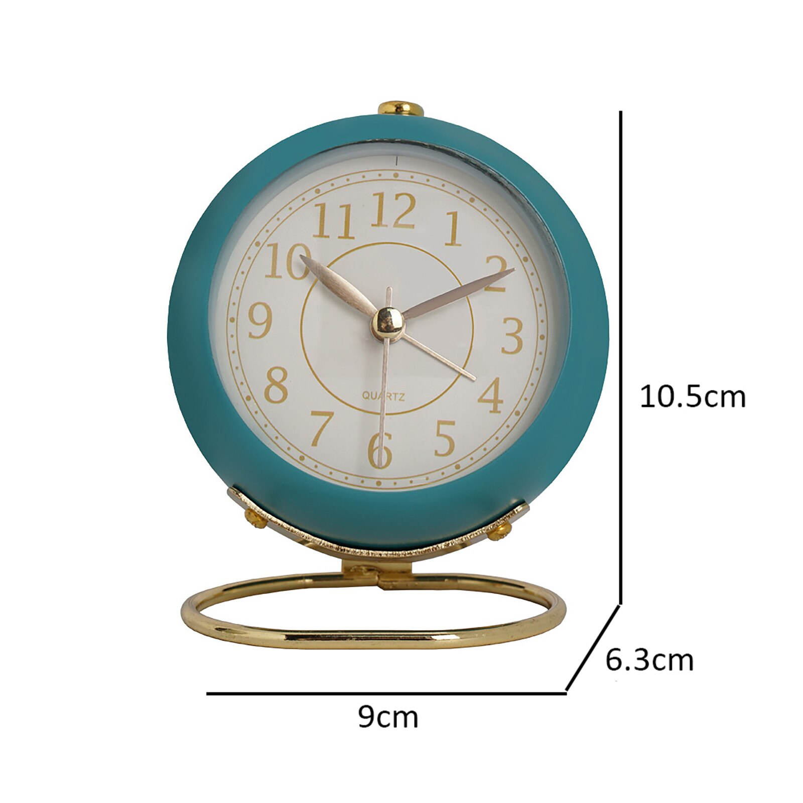 Smart Analoge Wekker Eenvoudige Stijlvolle Voor Bureau Tafel Wakker Wekker Naald Display Levensbehoeften: Dark Blue