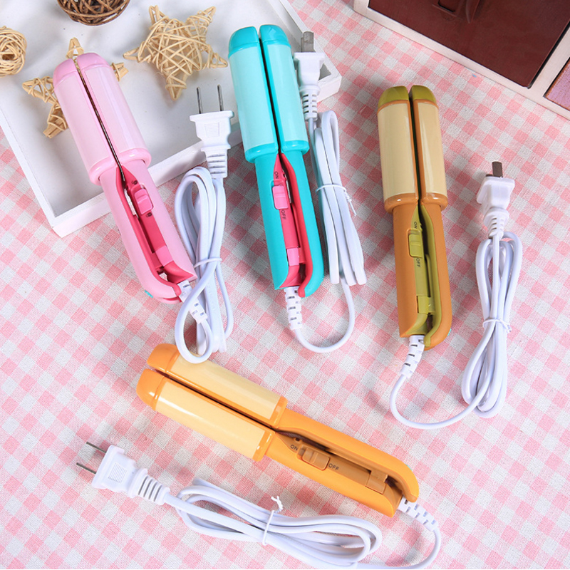 At Cute Mini Flat Iron Ceramic Hair Straightener Small Cartoon Hair Curling iron Travel straightening Tools