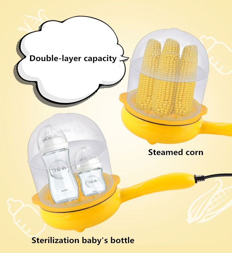 Multifunctional egg steamer, small frying pan, non-stick mini breakfast machine