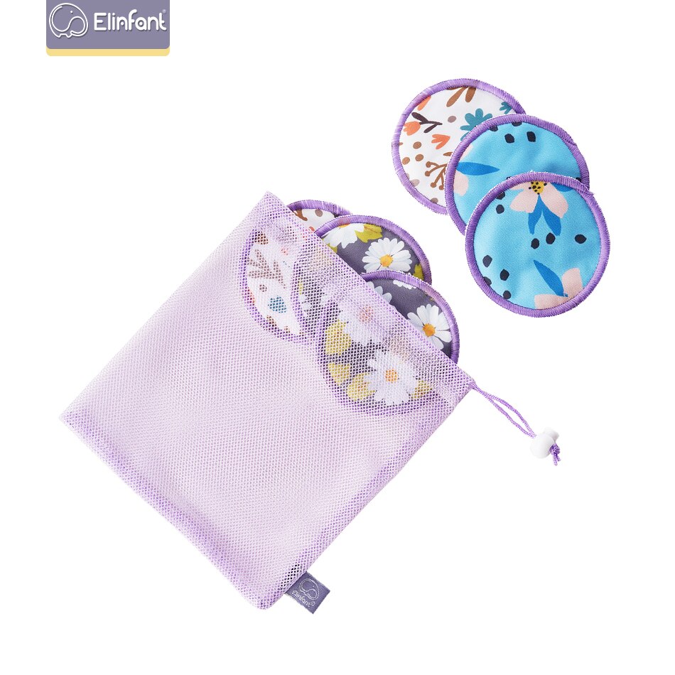 6pc bambou coussin d'allaitement coussinets d'allaitement pour maman imperméable lavable coussin d'alimentation bambou réutilisable coussinets d'allaitement avec sac à linge