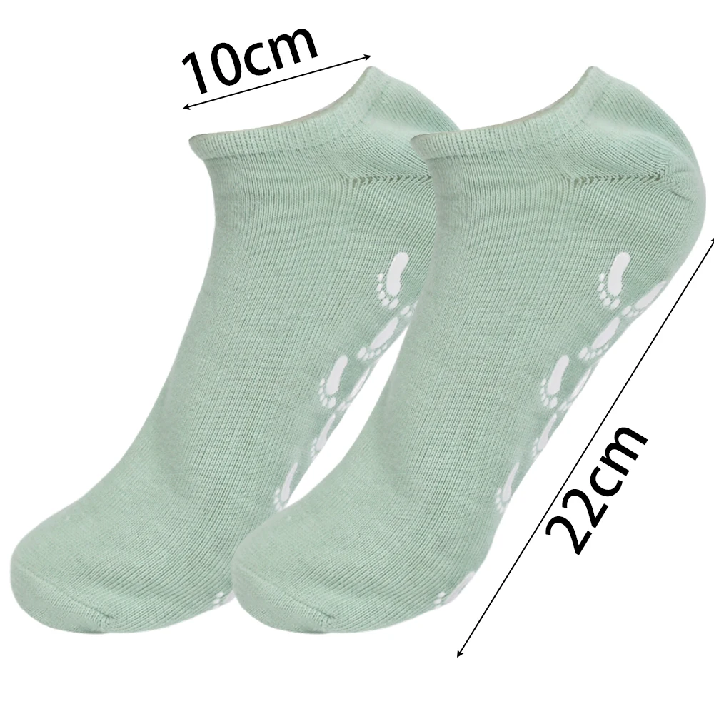 Mascarilla hidratante de silicona, calcetines, exfoliantes reutilizables, guantes protectores antigrietas, herramientas para eliminar la piel muerta seca, cuidado de los pies y las manos: Verde claro