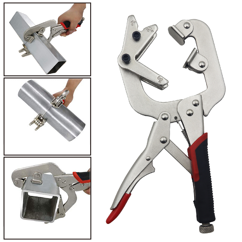 2 in 1 C-Clamp Vise Grip Locking Plier Wrench Quick Pliers Pincers Welding Metal Steel Locking Wooden Tenon Locator