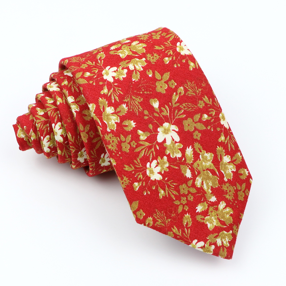 Nueva corbata Floral de algodón para hombres y mujeres, corbata ajustada con estampado para boda, corbatas informales para hombre, trajes clásicos, corbata de flores: Blanco lechoso