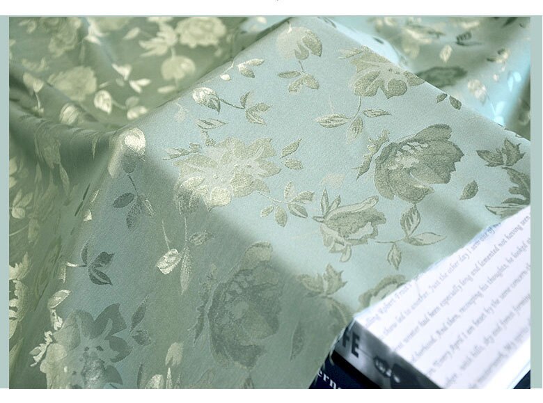 China tela de satén de poliéster jacquard tela para coser vestido de noche de boda de diy ropa lolita: light green