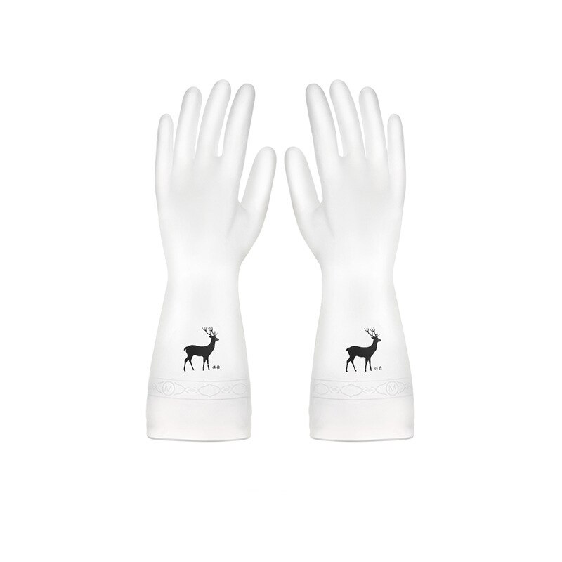 Guantes de limpieza para lavavajillas, guante de esponja de goma de silicona, herramientas de limpieza para el hogar,: elk / L