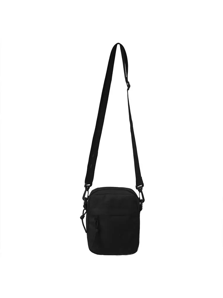 Nylon skuldertaske trendy sports-crossbody-tasker til mænd og kvinder: Sort