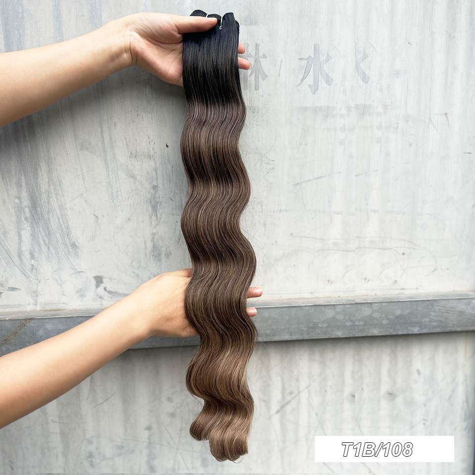 Brun chocolat 6 # Tissage en lot synthétique Body Wave en Fiber résistante à la chaleur, Extensions de cheveux doux, Bio naturel, semblable à l'humain: # 130 / 26 pouces