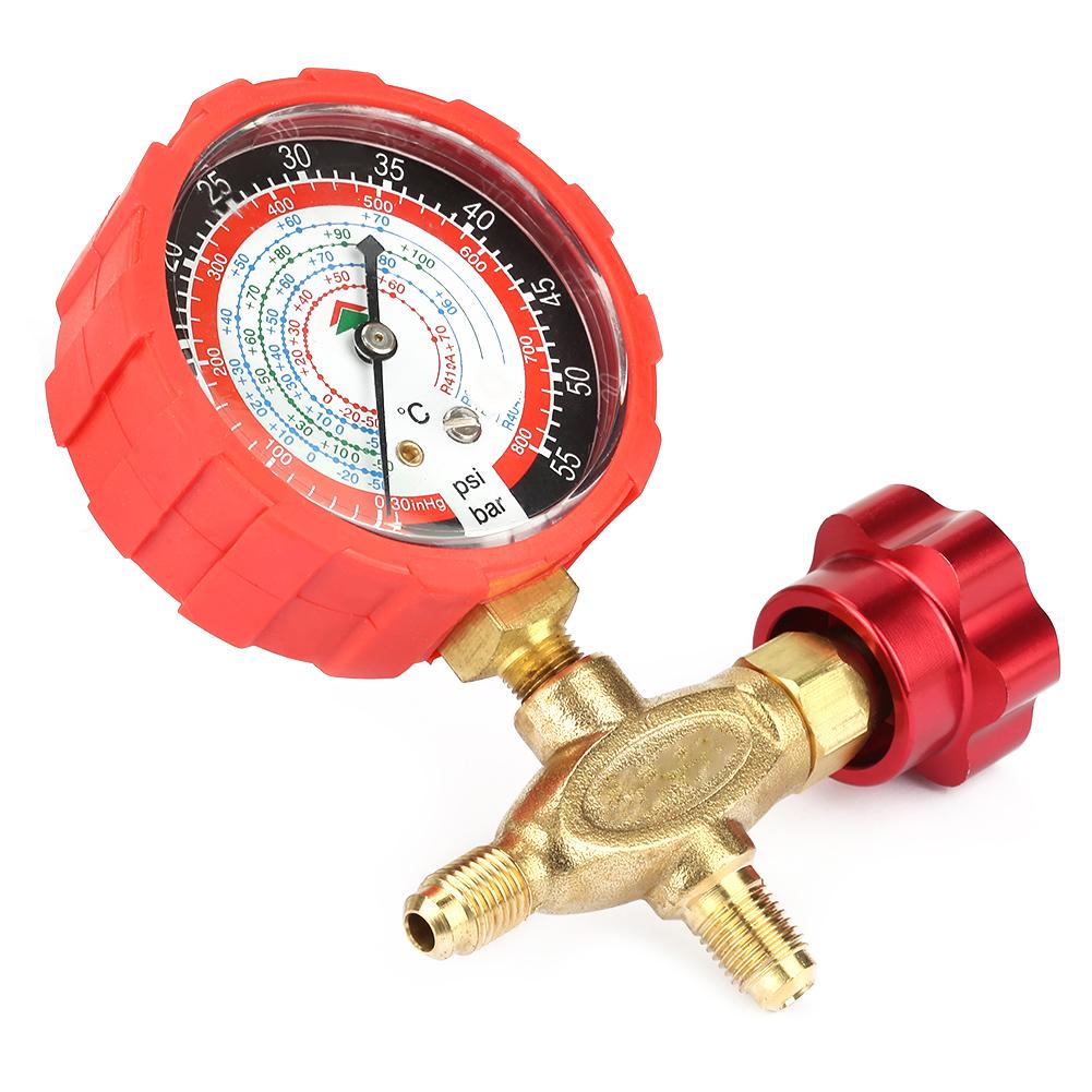 Air Condition Manifold Gauge Manometer& Valve 800psi 55kgf/cm square Fit For R404a R22 R410 R134A Plastic & Metal