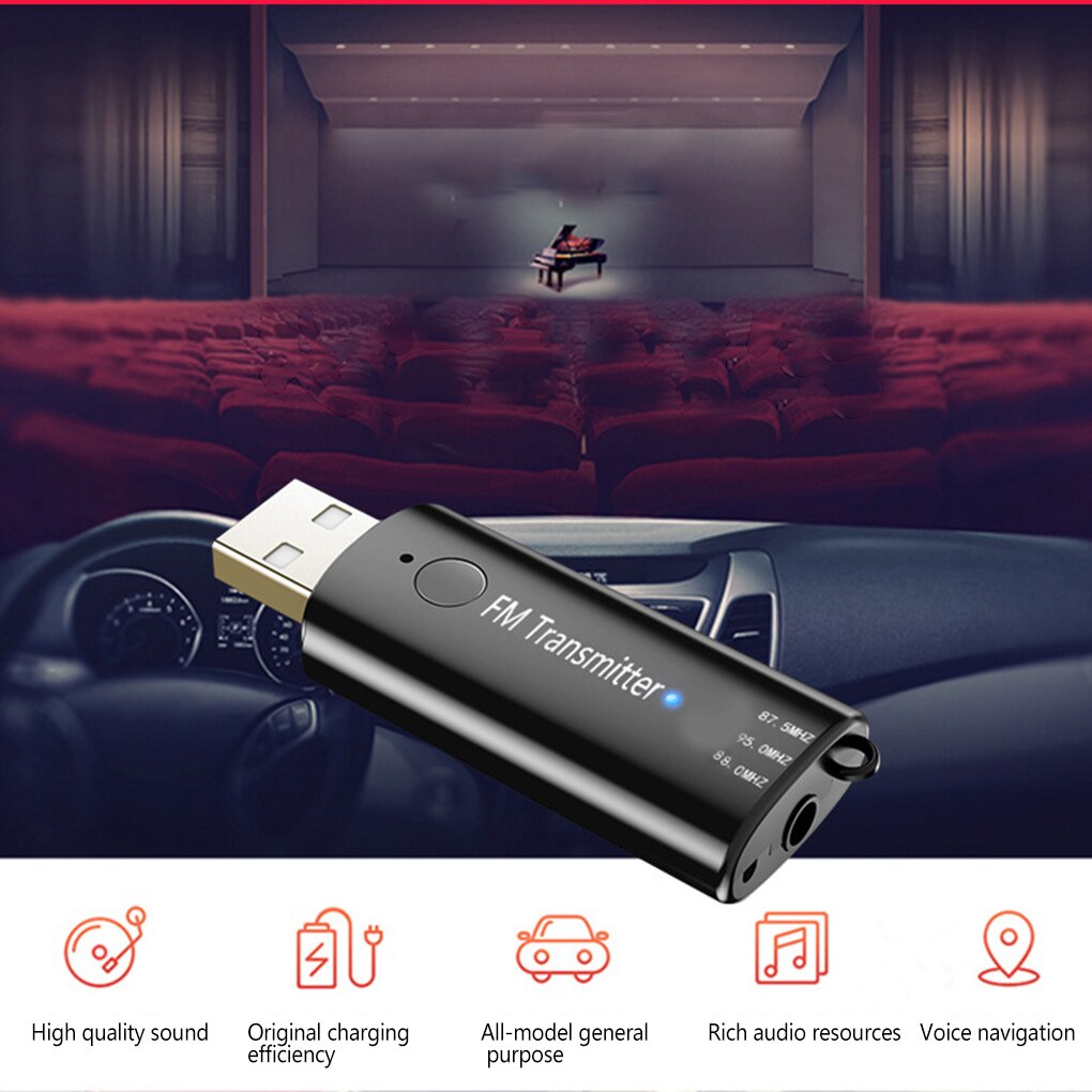 Transmisor FM Bluetooth 5,0, reproductor de música para coche, manos libres, USB, modulador receptor