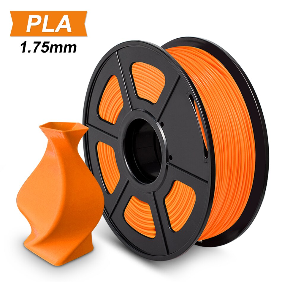 Sunlu 1.75mm pla plus / pla filament 3d filament til 3d printer 100%  ingen boble miljøvenlig polyaktisk syre forbrugelig nedbrydeligt: Pla orange