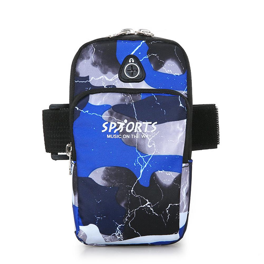 Pinshang Unisex Mobiele Telefoon Arm Bag Nylon Running Outdoor Sport Mobiele Telefoon Pols Zak: 2 - blue