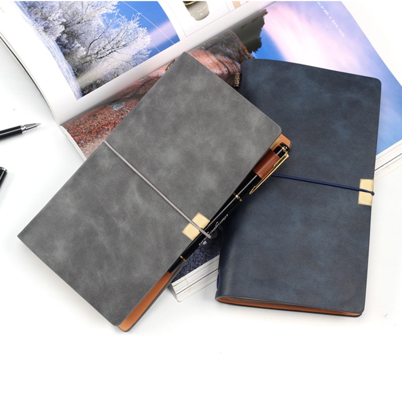 Retro Pu Lederen A6 Notebooks En Tijdschriften Notepad Maandelijkse Wekelijkse Planner Traveler 'S Notebook Dagboek Werk Boeken Kantoorbenodigdheden