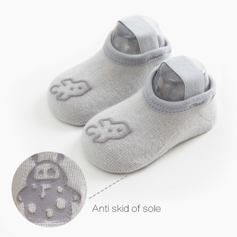 Wecute Newborn Baby Sock Cotton Short Anti Slip Ankle Socks Elastic Unisex First Walker Shoes For Infant Boys Girls Solid Color: 2