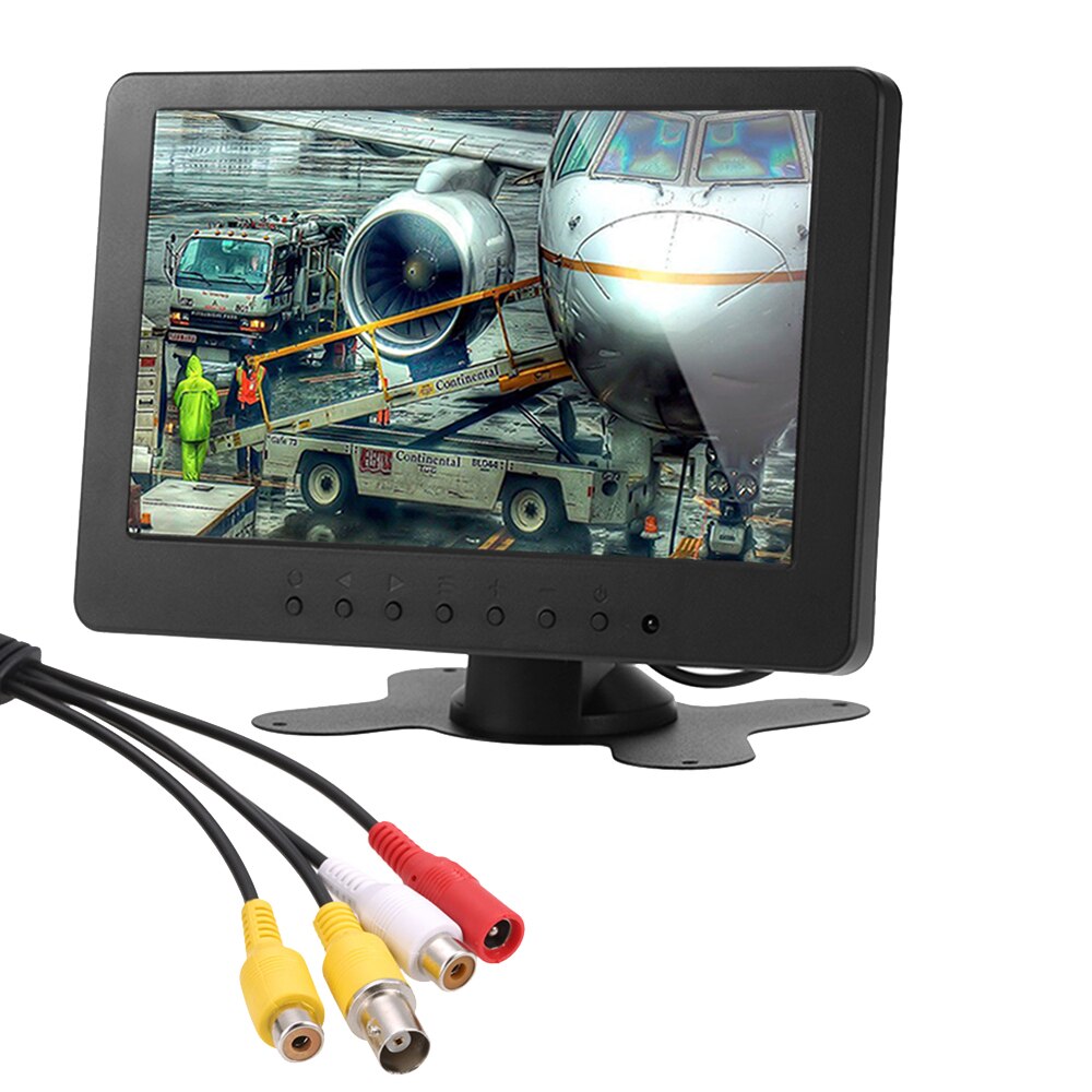 S701 7 polegada do Monitor TFT LCD de Tela 16:9 1024*600 BNC AV VCD DVD de Áudio e Vídeo para a Segurança do PC DOS EUA e DA UE opcional