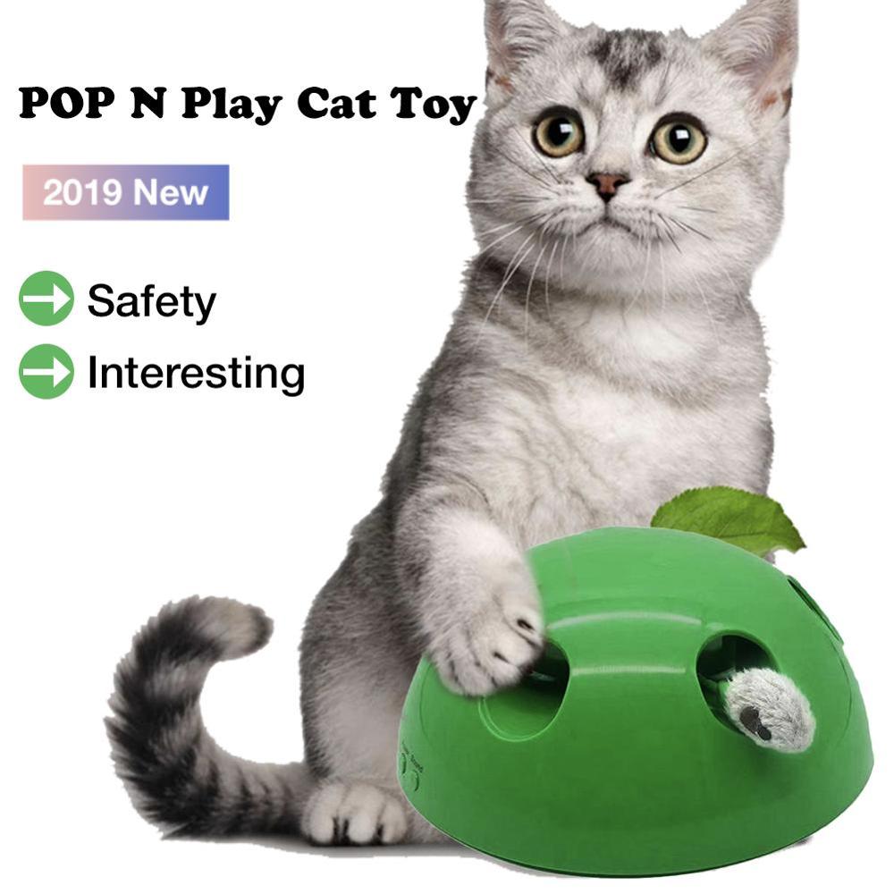 Pop play kat legetøj sjov kat interaktivt legetøj ved ridseanordning til kat skærpe klo pop play kat træning legetøj kæledyrsforsyninger