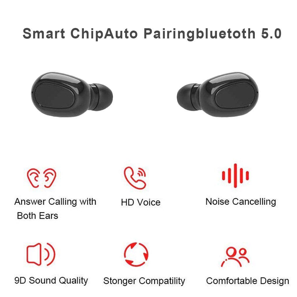 Draadloze Bluetooth 5.0 Hoofdtelefoon L21 Stereo Sport Oordopjes Noise Cancelling Tws In-Ear Oordopjes Met Opladen Case Voor Iphone