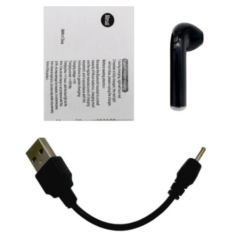 In-ear I7 i7s TWS auriculares inalámbricos Bluetooth auriculares con micrófono para teléfonos apple xiaomi huawei con cables: Black Right ear