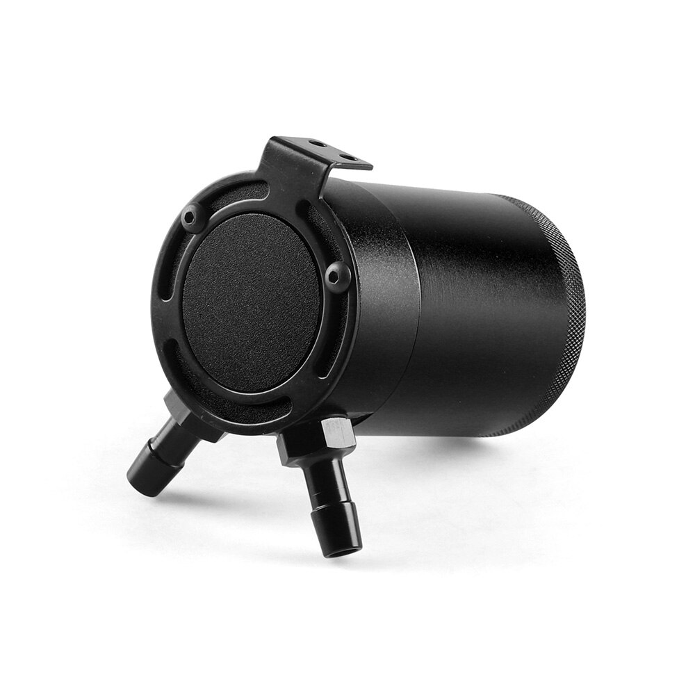 Tanque de captura de aceite Universal, accesorio compacto con volantes, depósito de aluminio de 2 puertos, piezas de tanque de combustible, tetera transpirable de dos agujeros