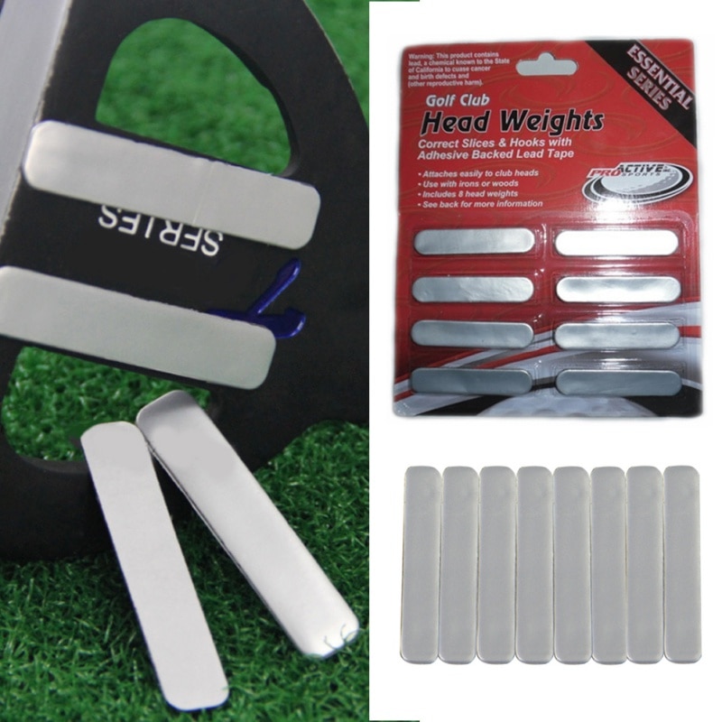 8Pcs/pack Golf Adhesive Lead Tape Strips Add Powe Weight To Golf Club Tennis Racket Iron Putter Racquet Golf Accessaries 5g