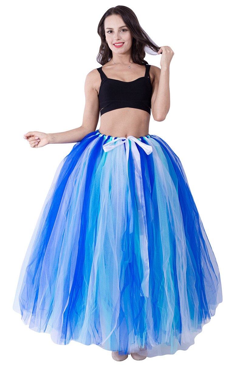 Schwarz Hoopless Lange Petticoat Hochzeit Krinoline Ballkleid Unterrock Schichten Tüll Rock Frau Erwachsene Tutu Braut Zubehör