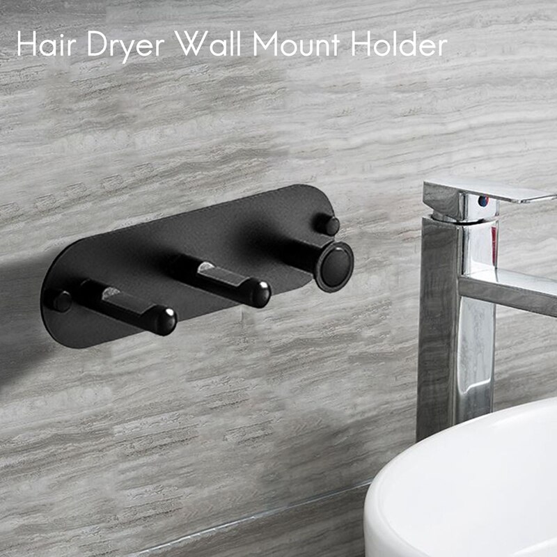 Wall Mount Föhn Houder, zelfklevende Magneet Standhouder Opslag Rack Organizer Voor Dyson Supersonic Haar Föhn, Pow