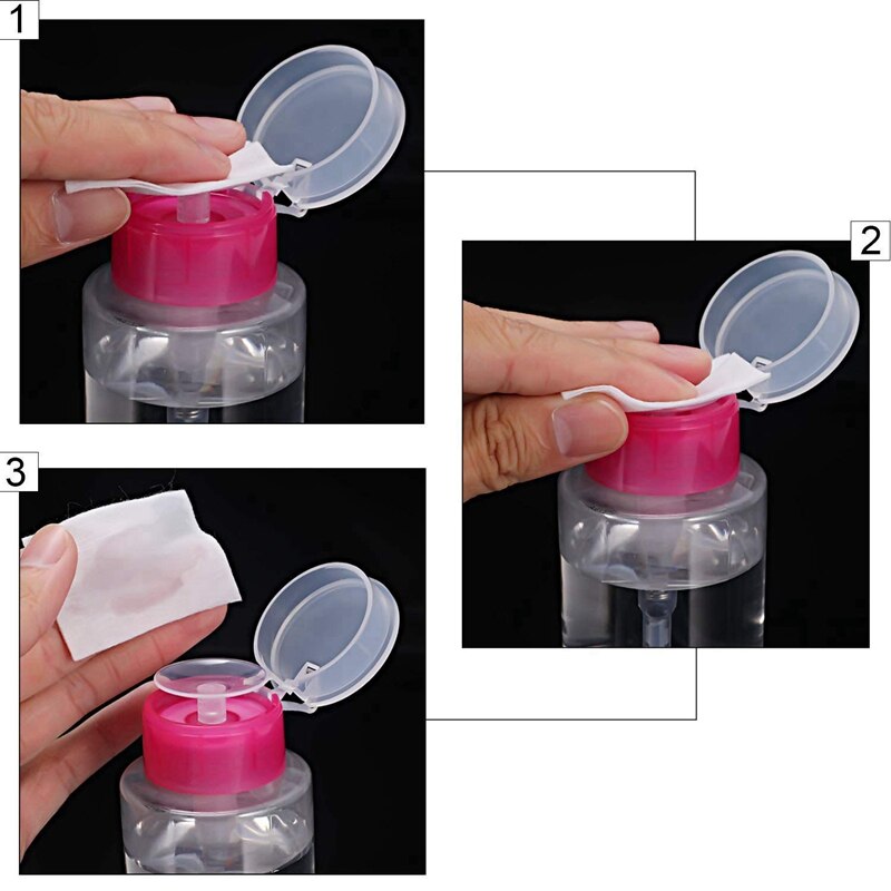 4 Pack 180 ml Push Down Dispenser Nagellak Remover Pomp Lege Fles Dispenser voor Nagellak Remover Vloeistof Fles conta