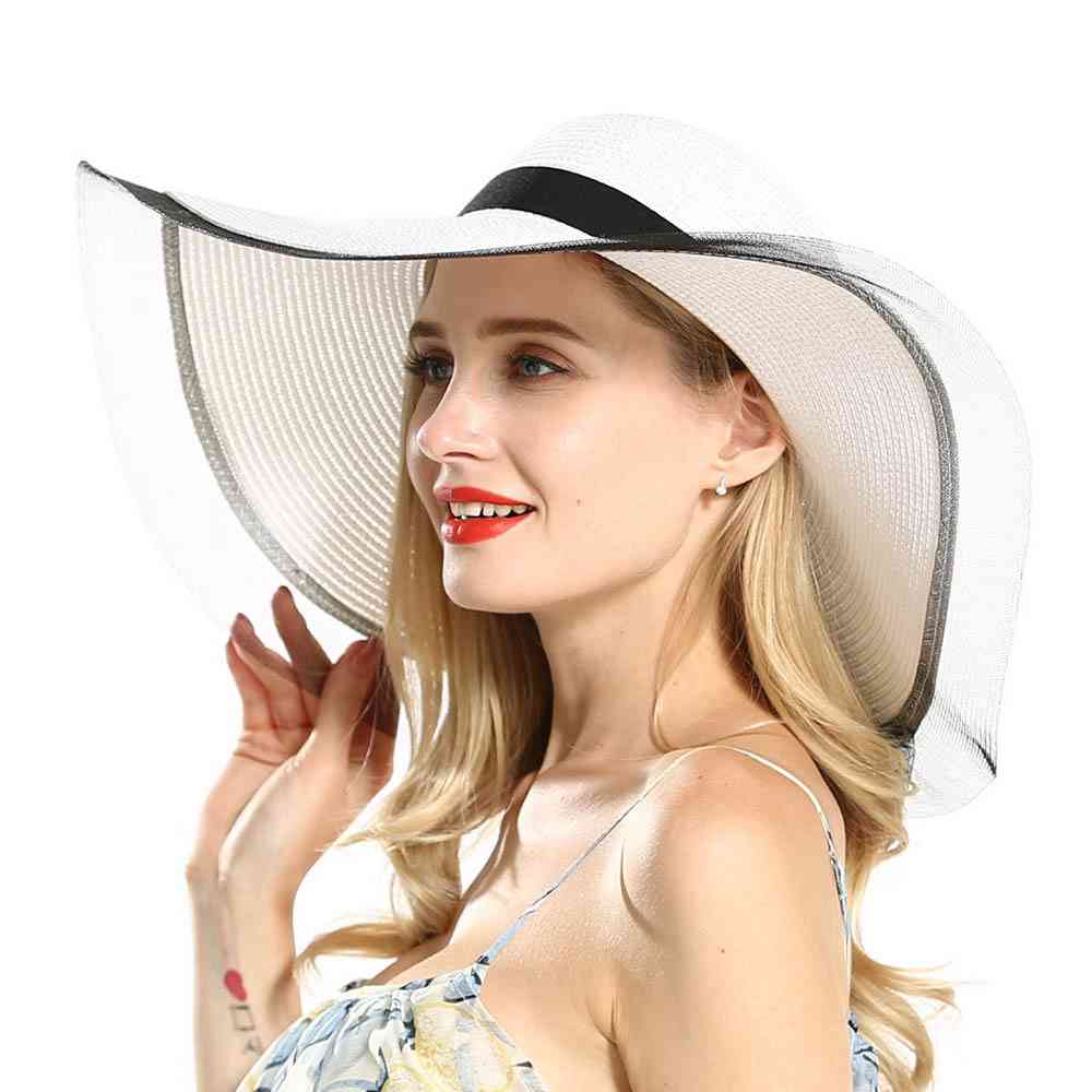Mode Dame Strooien Hoed Vrouwen Zomer Zonneklep Zonnehoed Panama Schipper Floppy Emmer Cap Vrouwelijke Vrouw Zomer Hoed Stro Strand