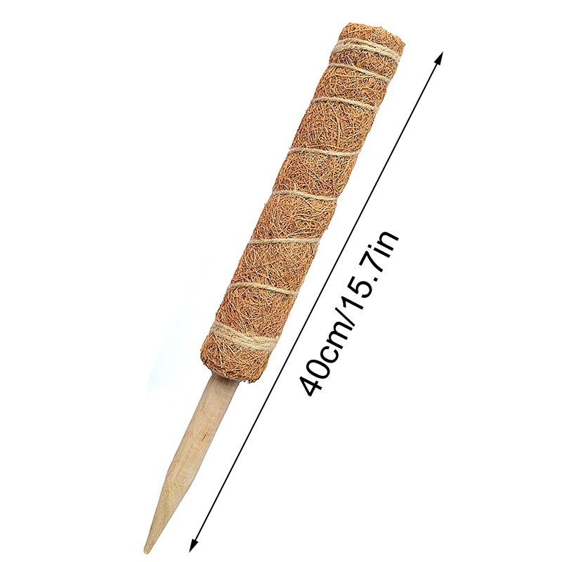 30/40cm planter klatrestokk kryp espalier støtte kokos totempæl utendørs opprettholde fuktighet hjemme innendørs hage: 1pc-40cm
