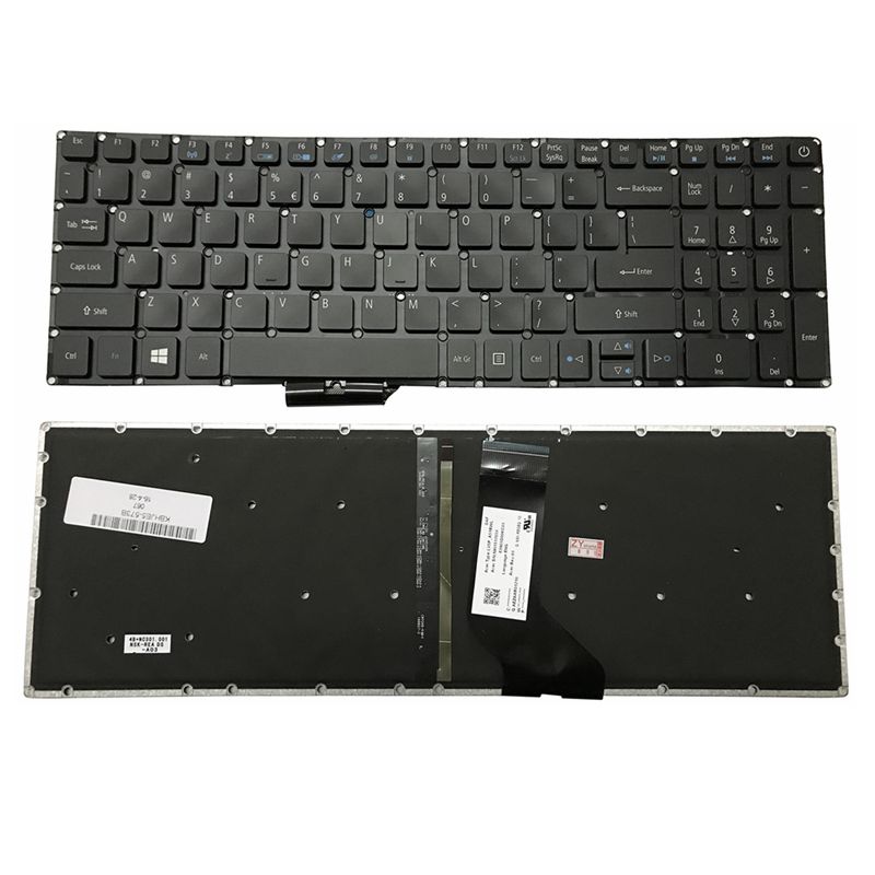 Clavier anglais rétro-éclairé 28 broches, pour Acer Aspire 5 A515-51 A515-41 A515-51G A517 A517-51-5832 A517-51G A517-51G-52LB