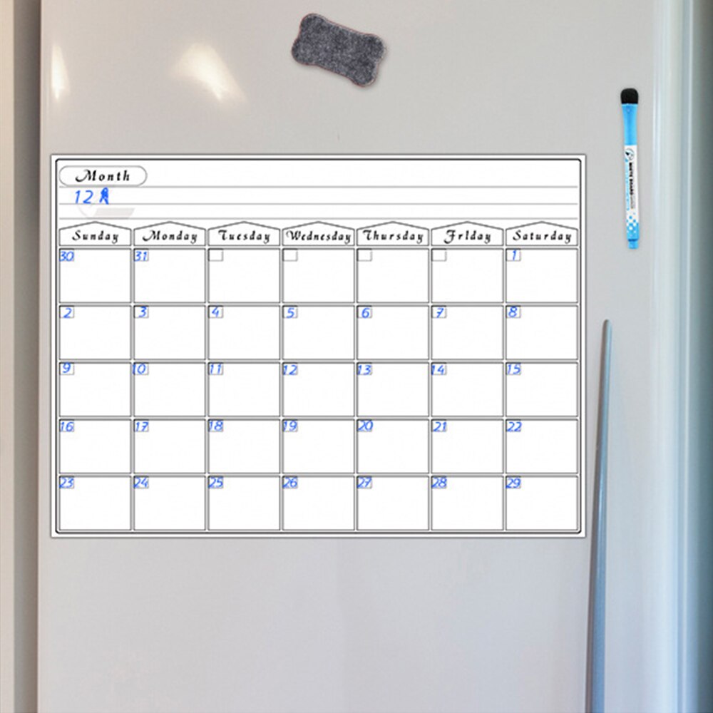 A3 Magnetische Wekelijkse & Maandelijkse Planner Whiteboard Magneet Flexibele Dagelijks Bericht Tekening Koelkast Bulletin White Board