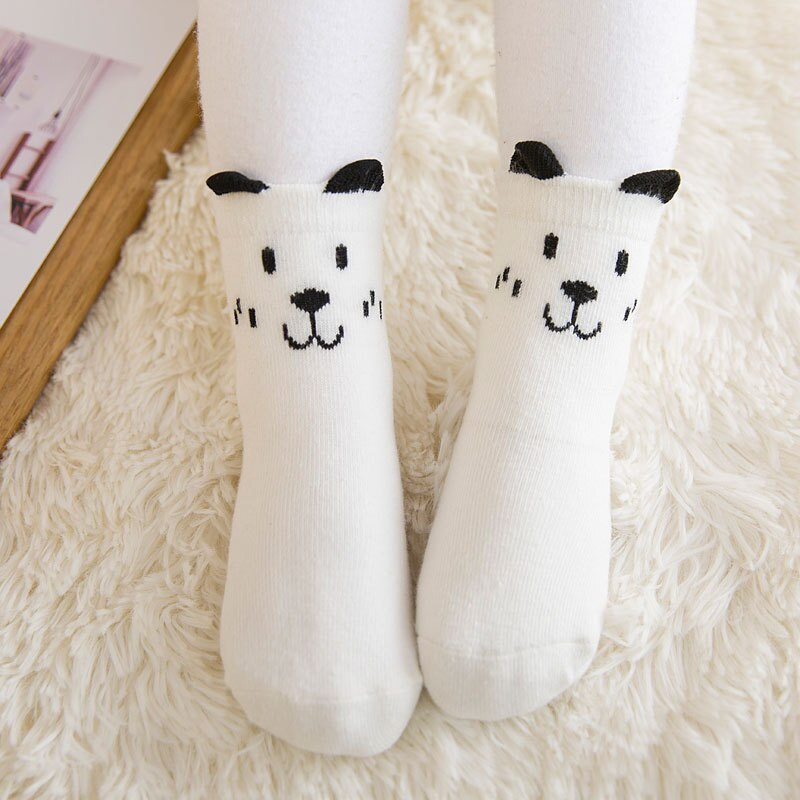 Hylidge Frühling Herbst kinder Socken mit Nette Kleine Ohr Cartoon Baby Nicht-slip Boden Socken Baumwolle Jungen Mädchen socken