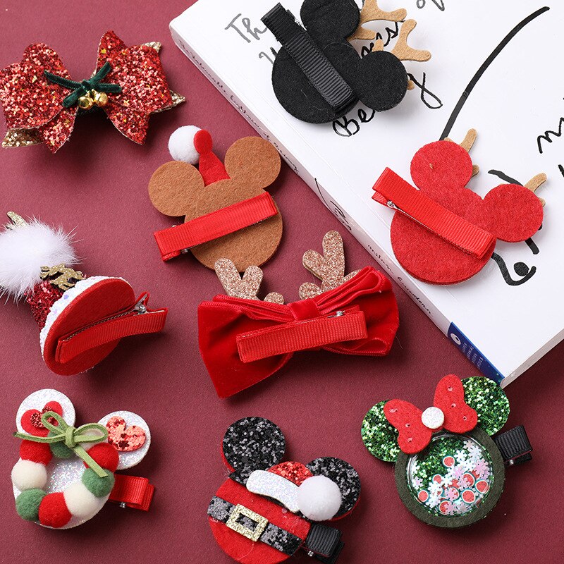 Mignon épingle à cheveux pince à cheveux pour filles bébé enfants épingles à cheveux joyeux noël épingles à cheveux femmes fête Barrettes cheveux accessoires chouchous