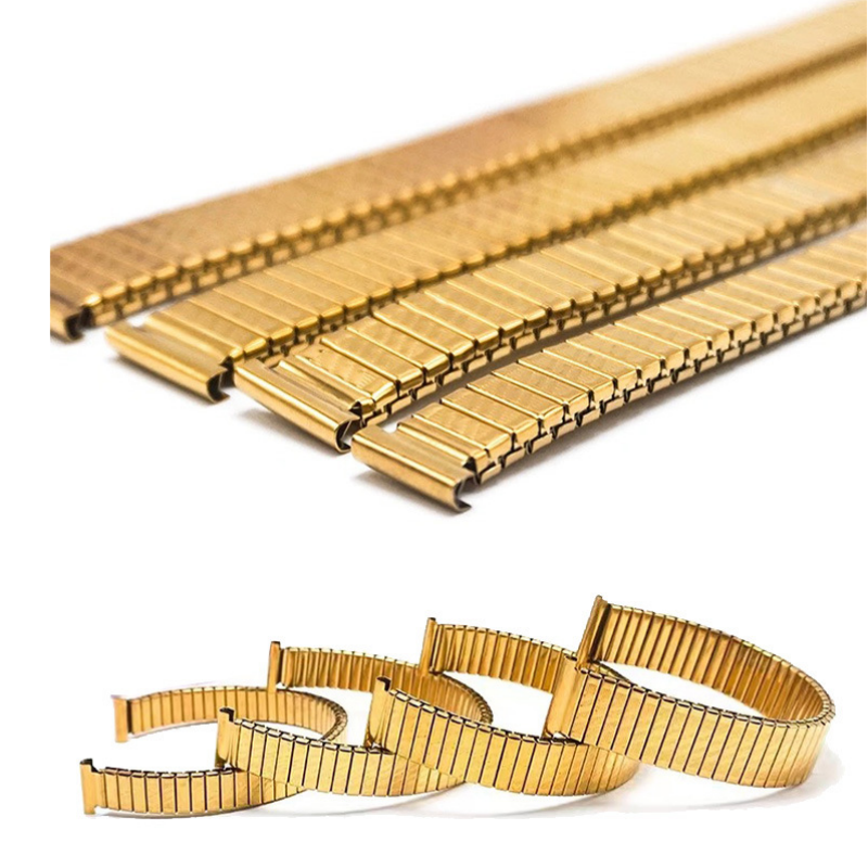 Metallinen joustava kellonranneke 12mm 14mm 16mm 18mm 20mm venyvä laajeneva ruostumattomasta teräksestä valmistettu kellonranneke miehille ja naisille ranneketarvikkeet