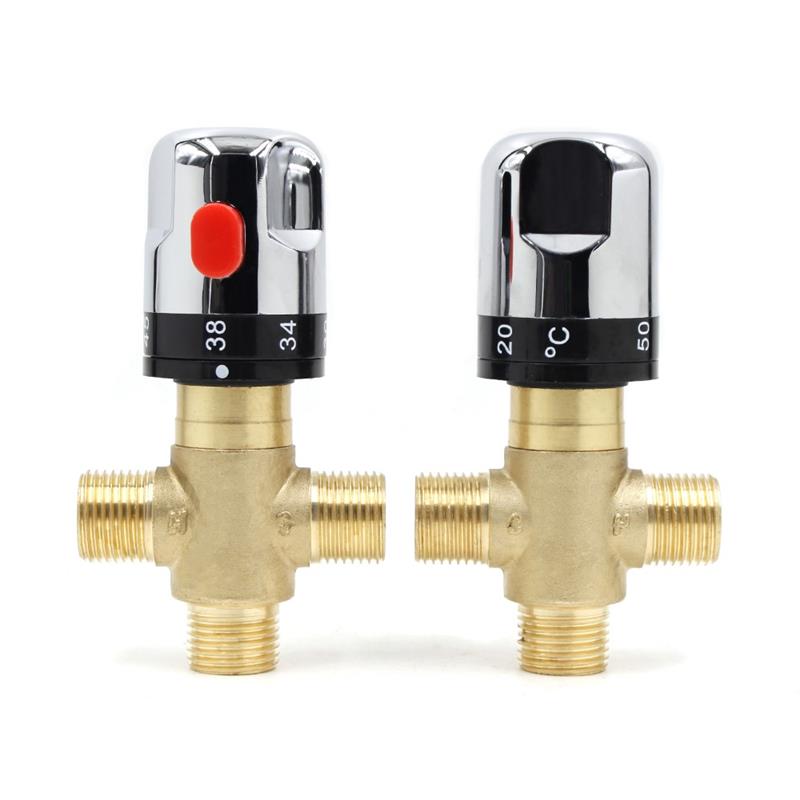 Brass Thermostatic Mixing Valve Constant Water Thermostat Temperature Shower Faucet Valve Tap for Bathroom Kitchen Accessories