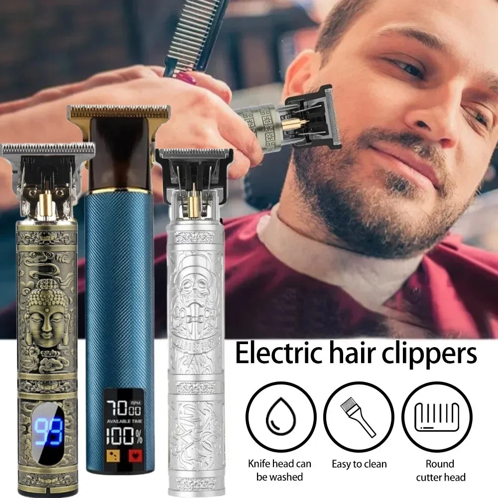 Professioneller Haarschneider, digitaler USB-wiederaufladbarer Haarschneider für Männer, Haarschnitt, Haarschneider, Friseurmaschine, Herren-Trimmer, Rasierer