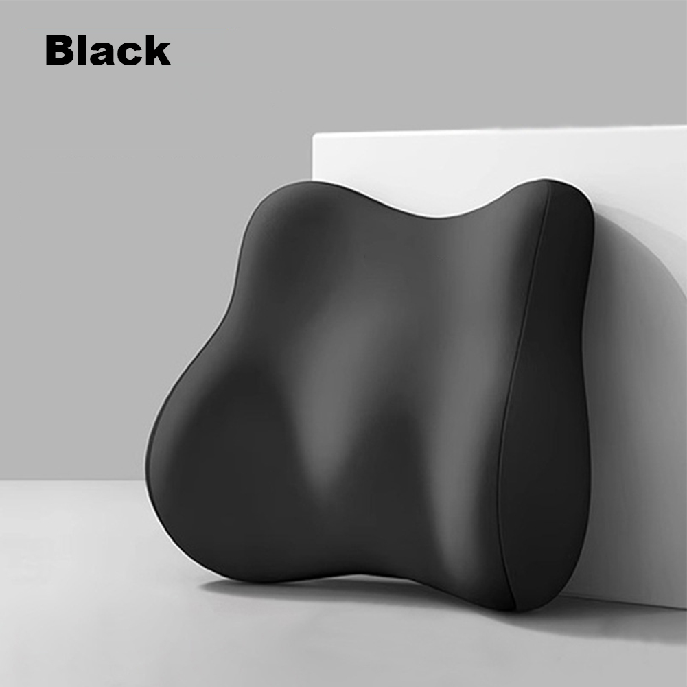 Morbido cuscino di supporto lombare per sedile di guida Cuscino lombare in memory foam Cuscino di supporto lombare per alleviare il dolore alla schiena per seggiolino auto: Black