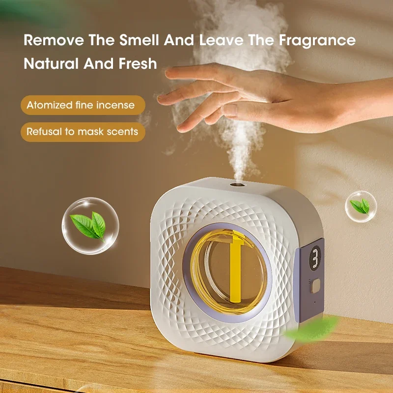 Difusor de Aroma inteligente purificador de aire pantalla Digital aceites esenciales de plantas 4 engranajes montaje en pared mesa carga USB sala de estar
