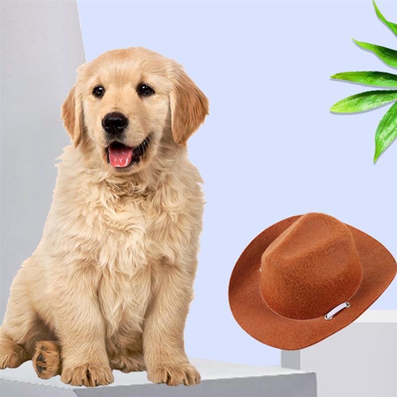 1Pc Effen Kleur Pet Hoed Universele Hond Kat Hoed Party Puppy Cowboyhoed Verstelbare Touw Decoratieve Hoed Cosplay foto Prop