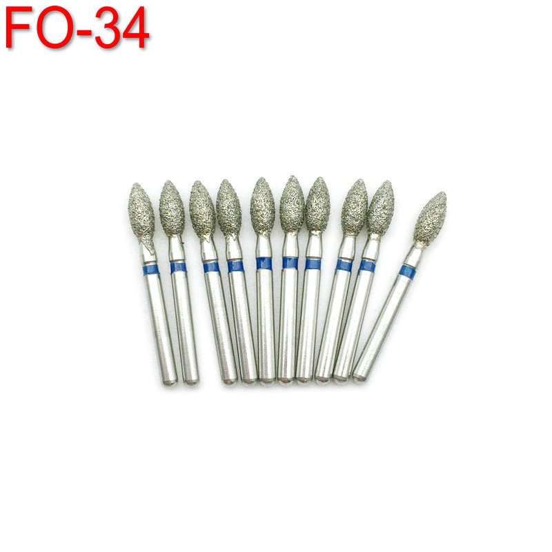 10 Stks/doos Dental Diamond Burs Boren Voor Hoge Snelheid Handstuk Polijsten Whitening Product Dia-Boren FO-34