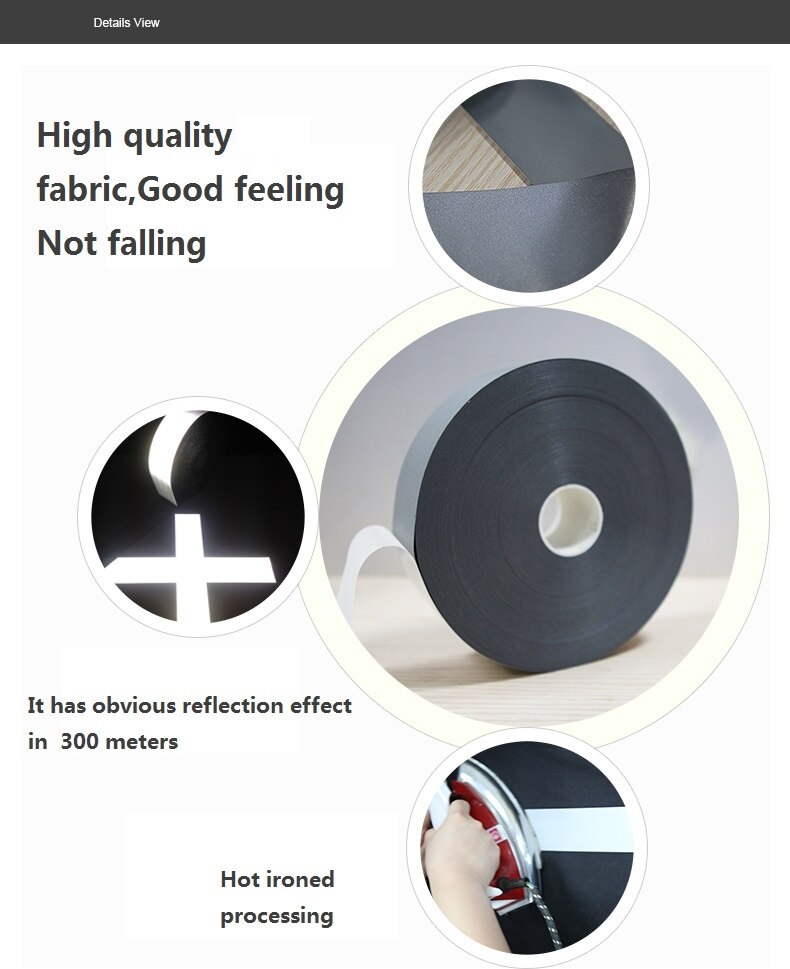 HTP Reflective Heat transfer Vinyl Film DIY Silver Iron on Reflective Warning Tape For Bag Clothing Shoes