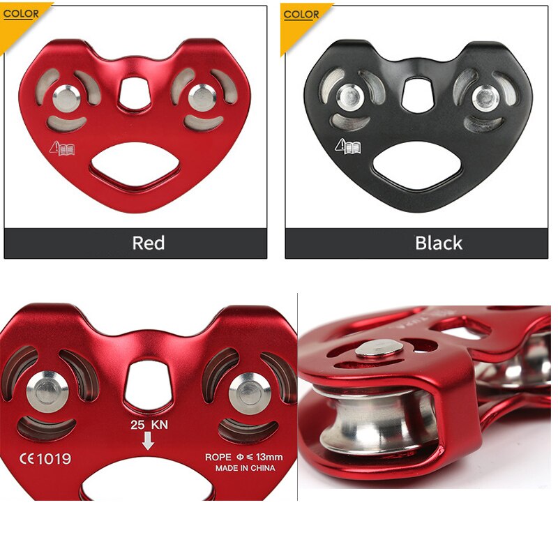 High altitude transportation equipment Heavy lifting tool Aluminum Double pulley Heavy lifting tool