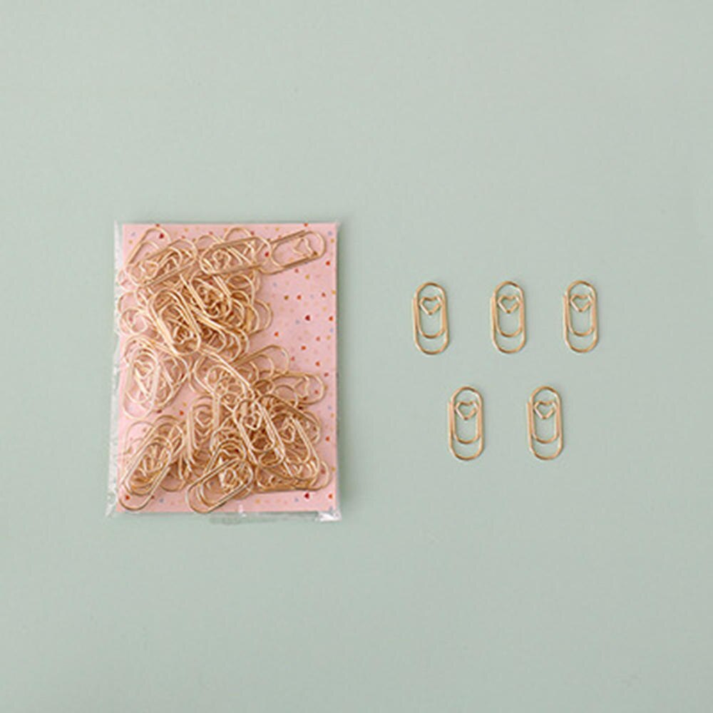 Tulip Shaped 12pcs Paper Clips Bookmark Clips, Purple Tulipa Paperclips Planner Clips for Office School Supplies Decoration: 50pcs gold