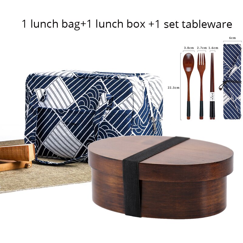 Unibird Wooden Lunch Box Bento Box with Internal Separator Japan Style Food Container for Kids Adults Camping: F