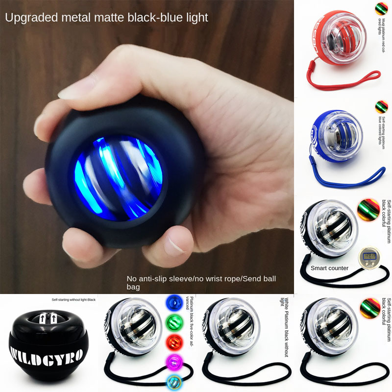Boule de puissance pour la relaxation des muscles, Gyroscope, LED + compteur de vitesse, exercice de renforcement des mains, Gyro Powerball de Fitness